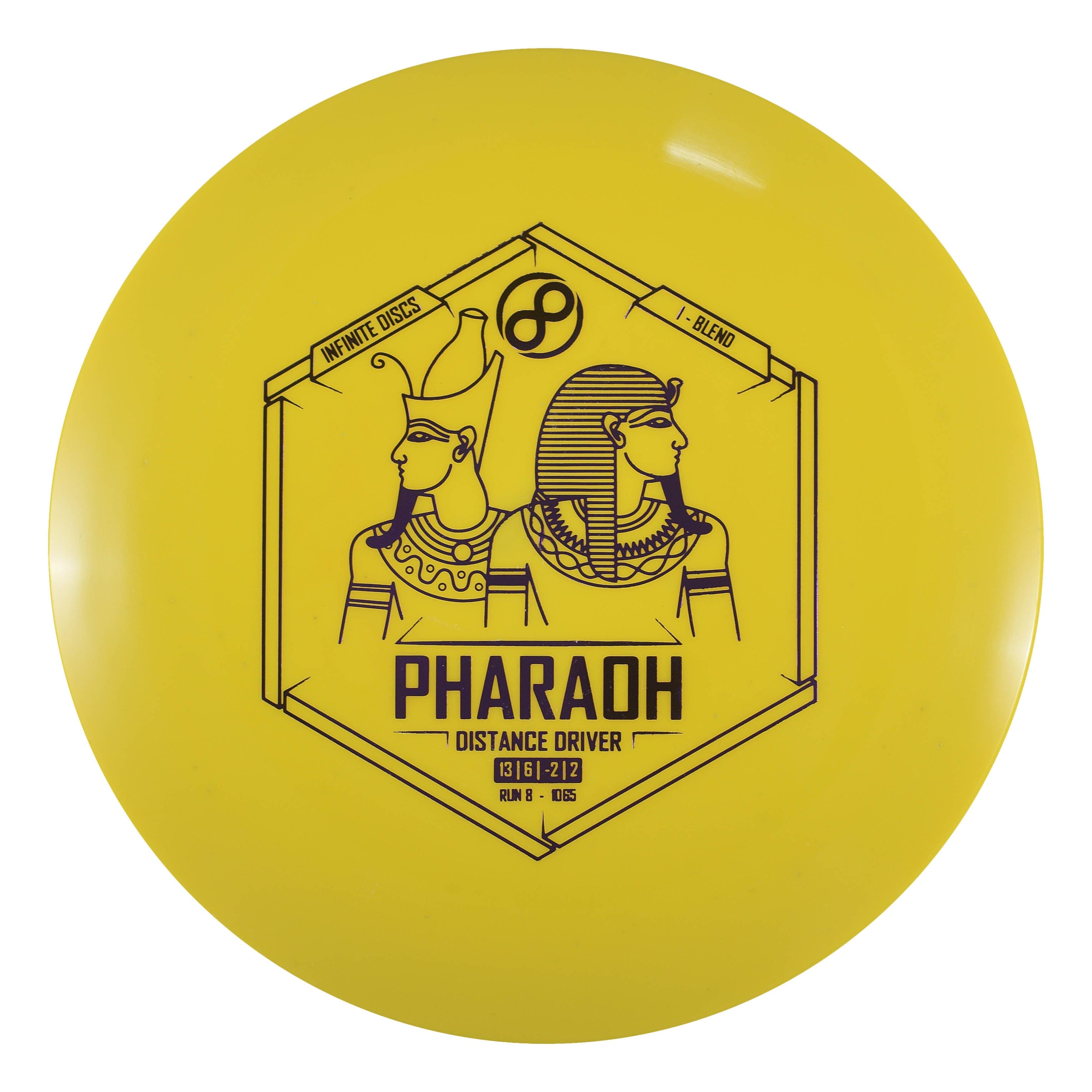 Yellow Infinite Discs Pharaoh disc golf distance driver